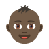 👶🏿 baby: dark skin tone display on JoyPixels